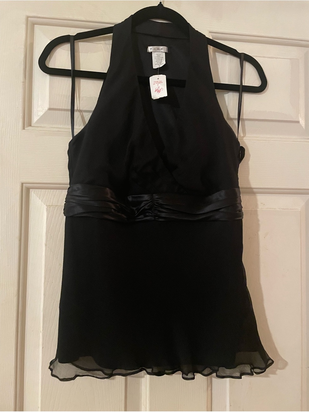 PAGE for Lord & Taylor Vintage NWT 100% Silk Halter Top 13